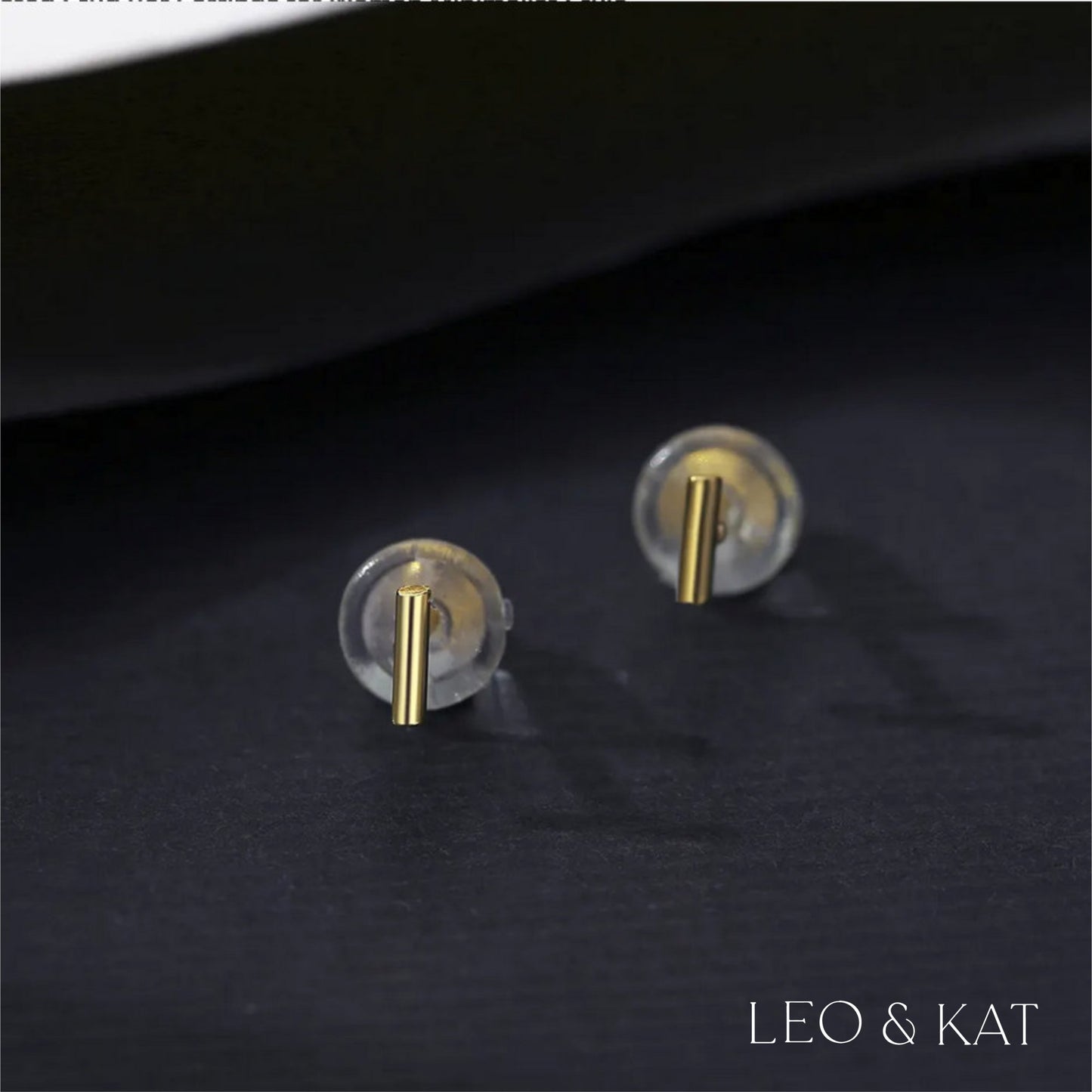 Dainty Gold Bar Stud Earrings