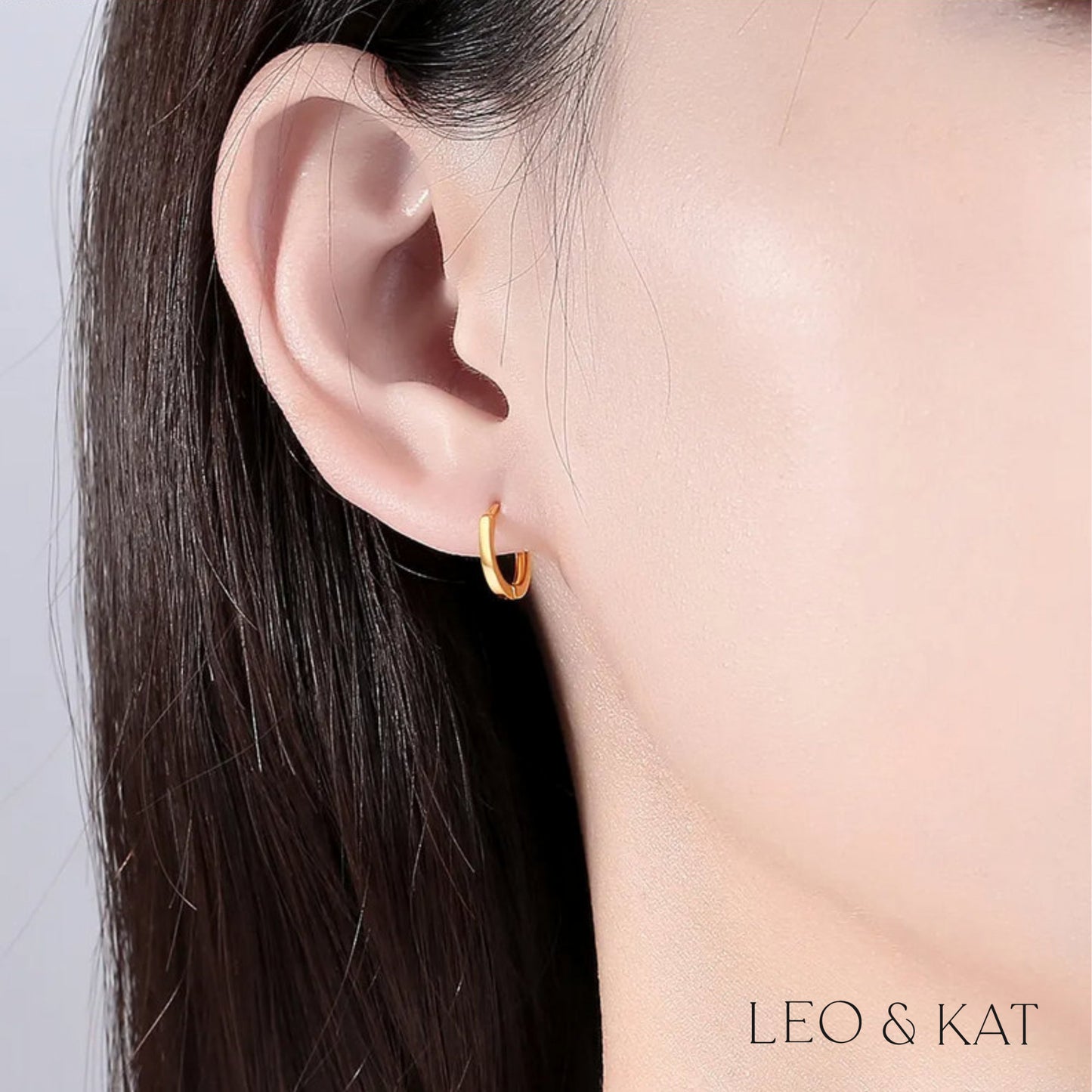 Dainty Minimalist Gold Huggie Earrings