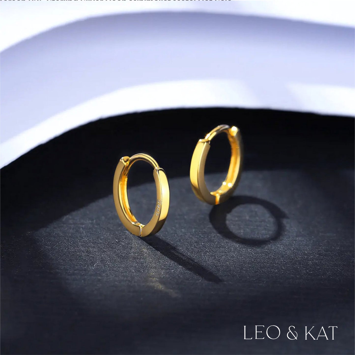 Dainty Minimalist Gold Huggie Earrings