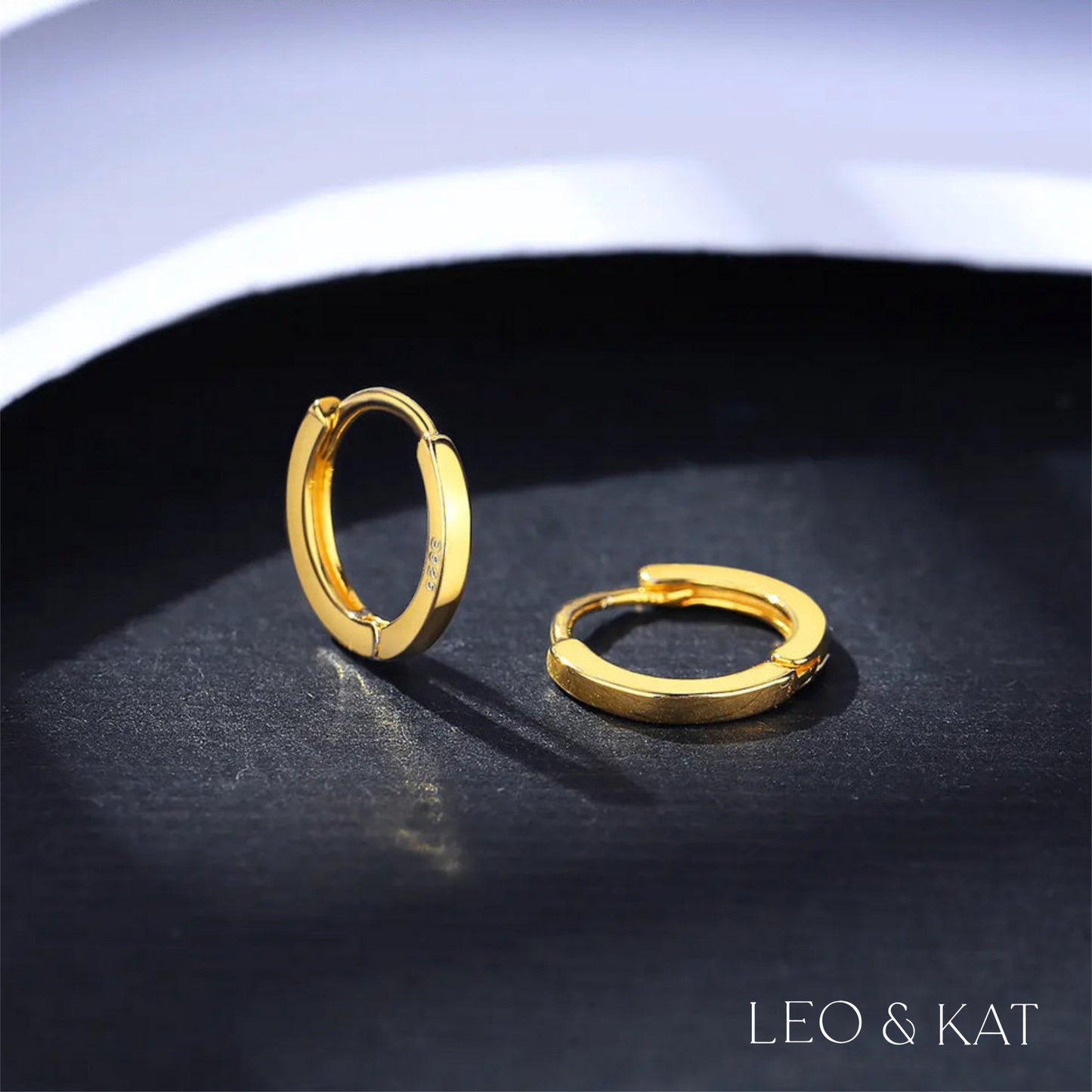 Dainty Minimalist Gold Huggie Earrings