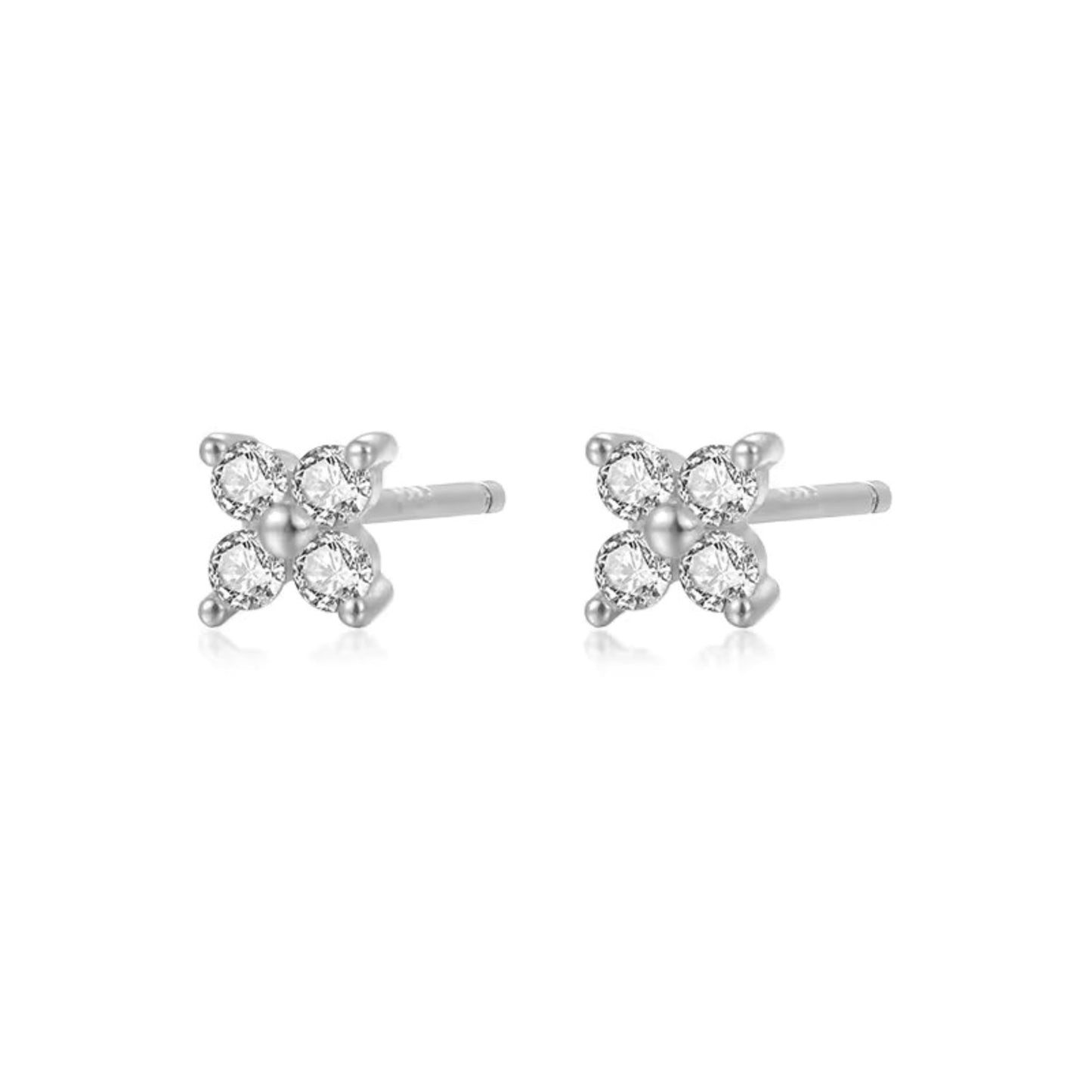 Marquise Zircon Flower Stud Earrings