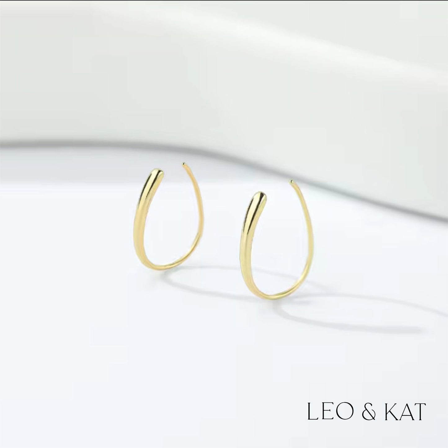 Gold Open Hoop Earrings