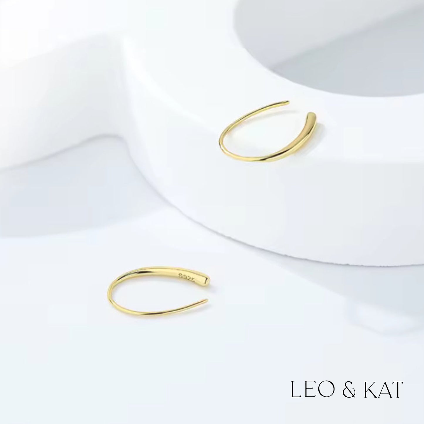 Gold Open Hoop Earrings