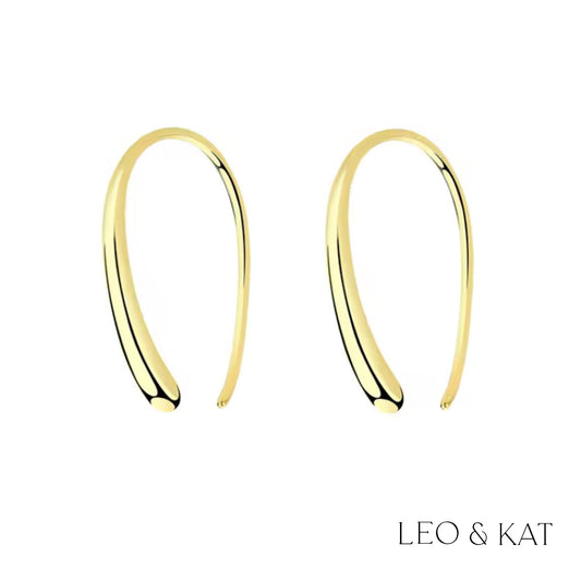 Gold Open Hoop Earrings