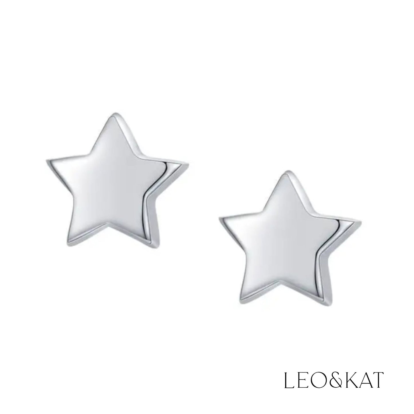 Silver Star Stud Earrings